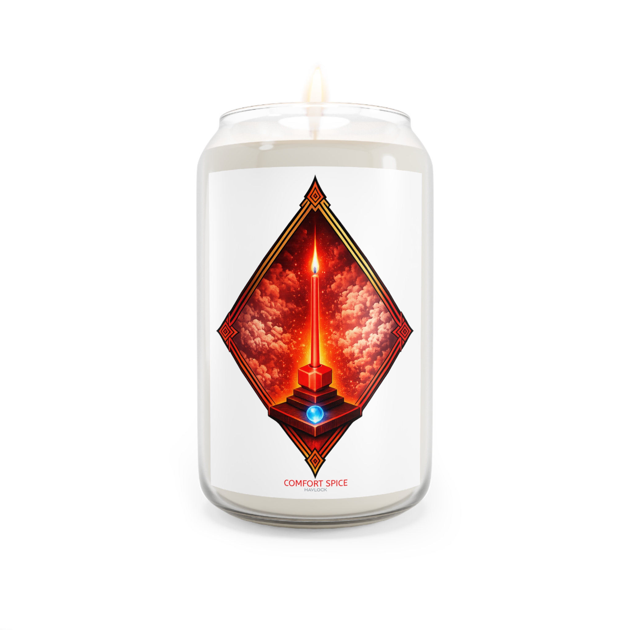 FIRE TIME - Scented Soy Candle, - Vanilla or Spice - Candlesticks Collection