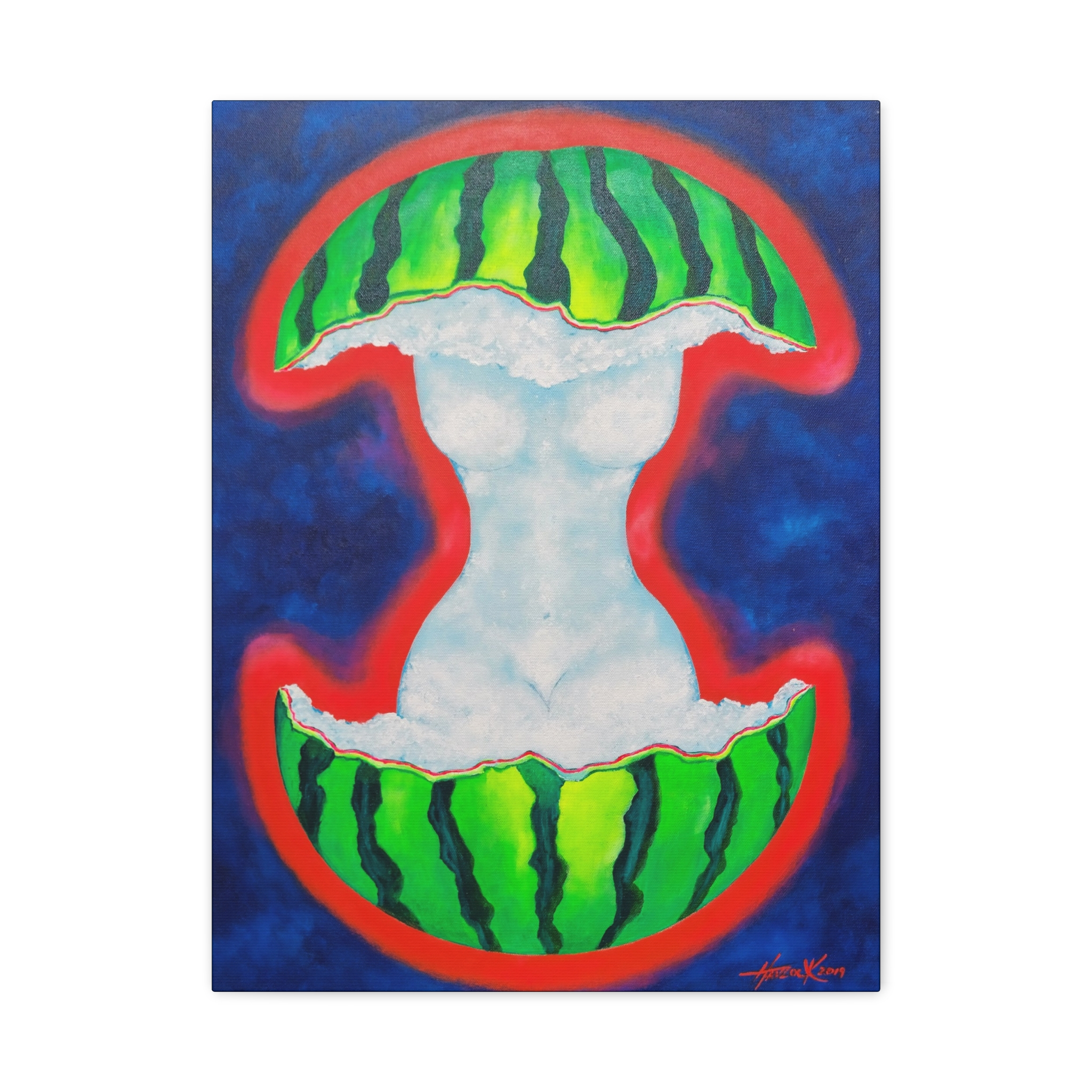 MELONY, GARDEN OF EVE - Alchemic Anatomy Series - Canvas Stretched 18" x 24"
