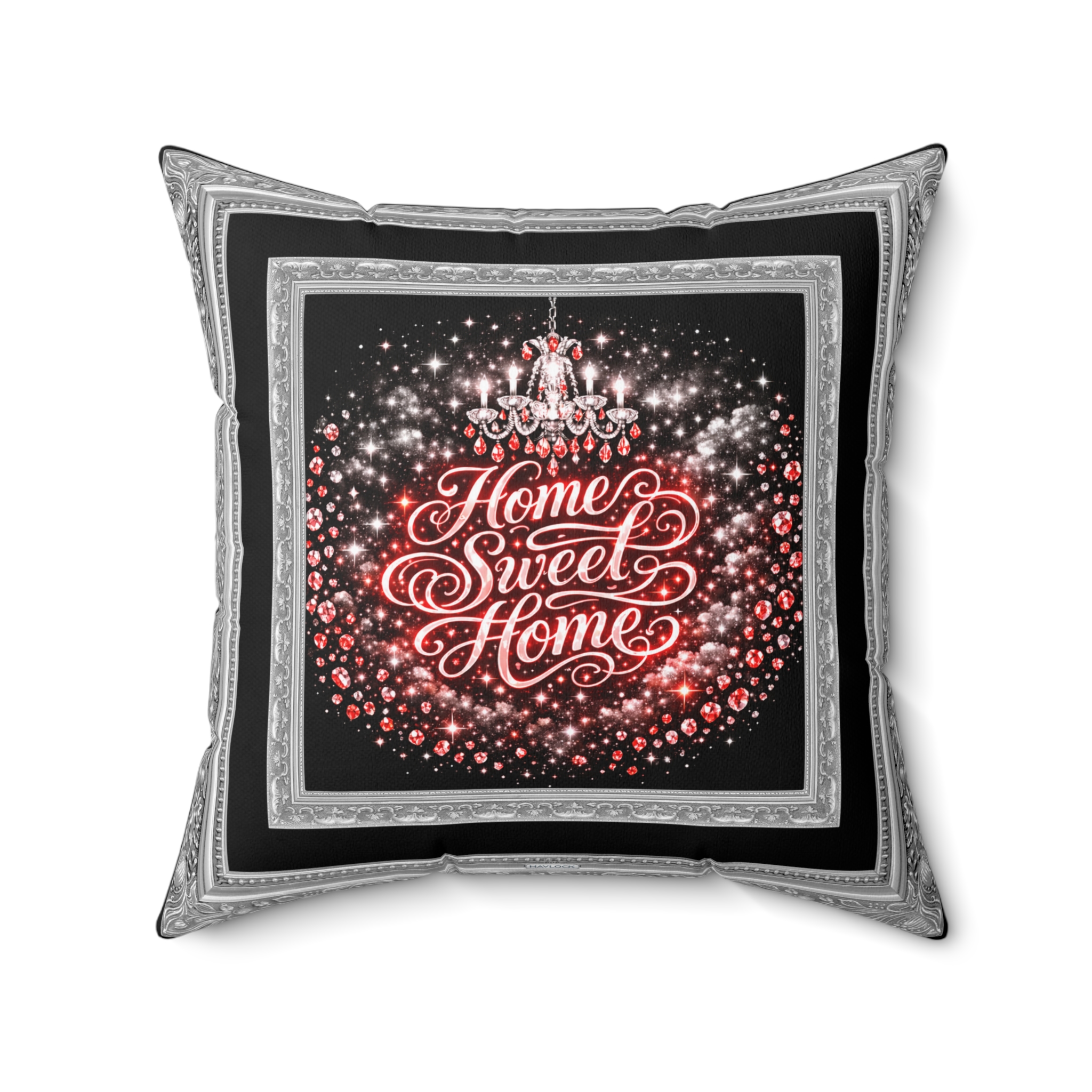IMPACT FRUIT BLOOM - Bang Impact Series - HOME SWEET HOME ~ 20" Square Throw Pillow - Image 2