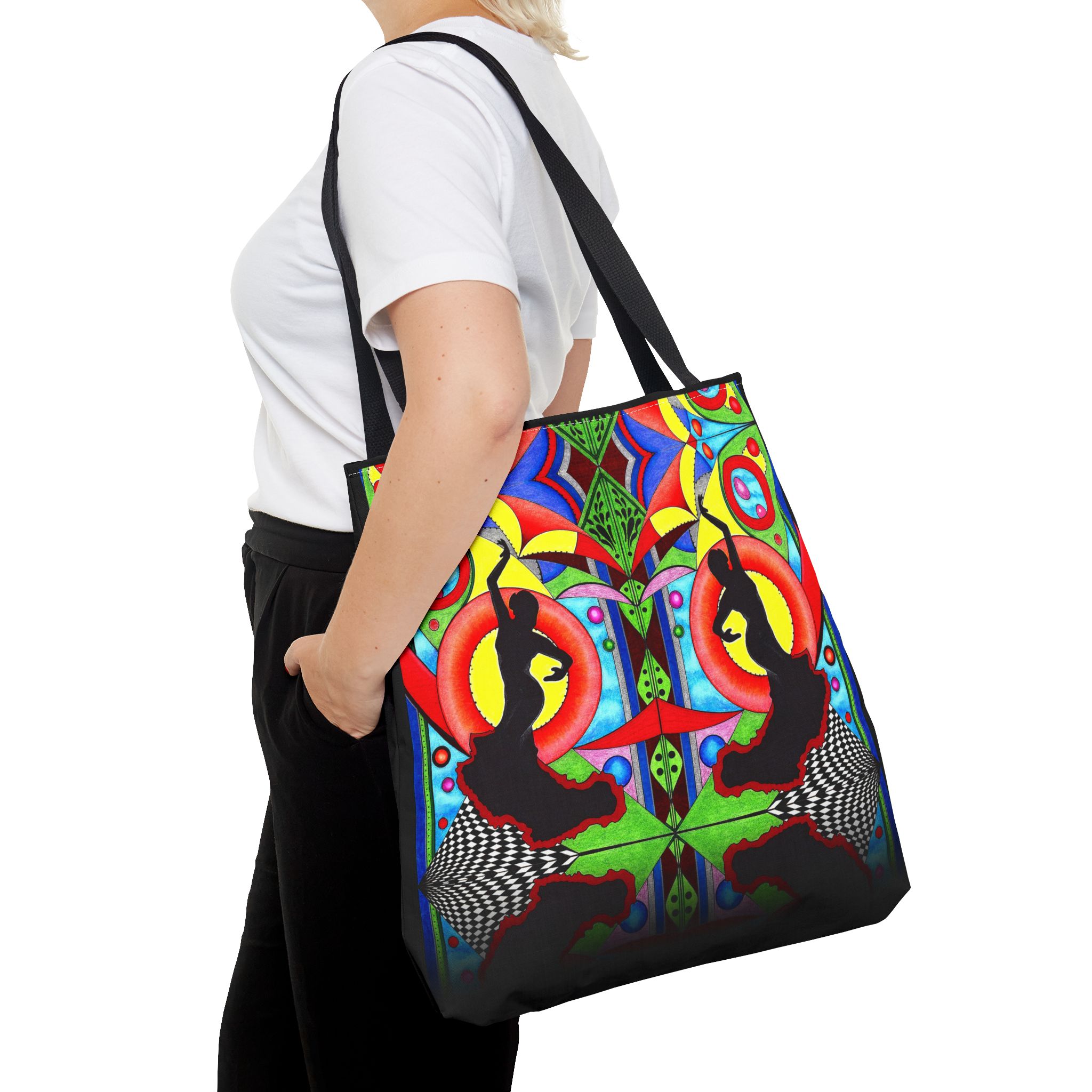 Obsidian Glow - Large 18" Tote Bag - Image 4