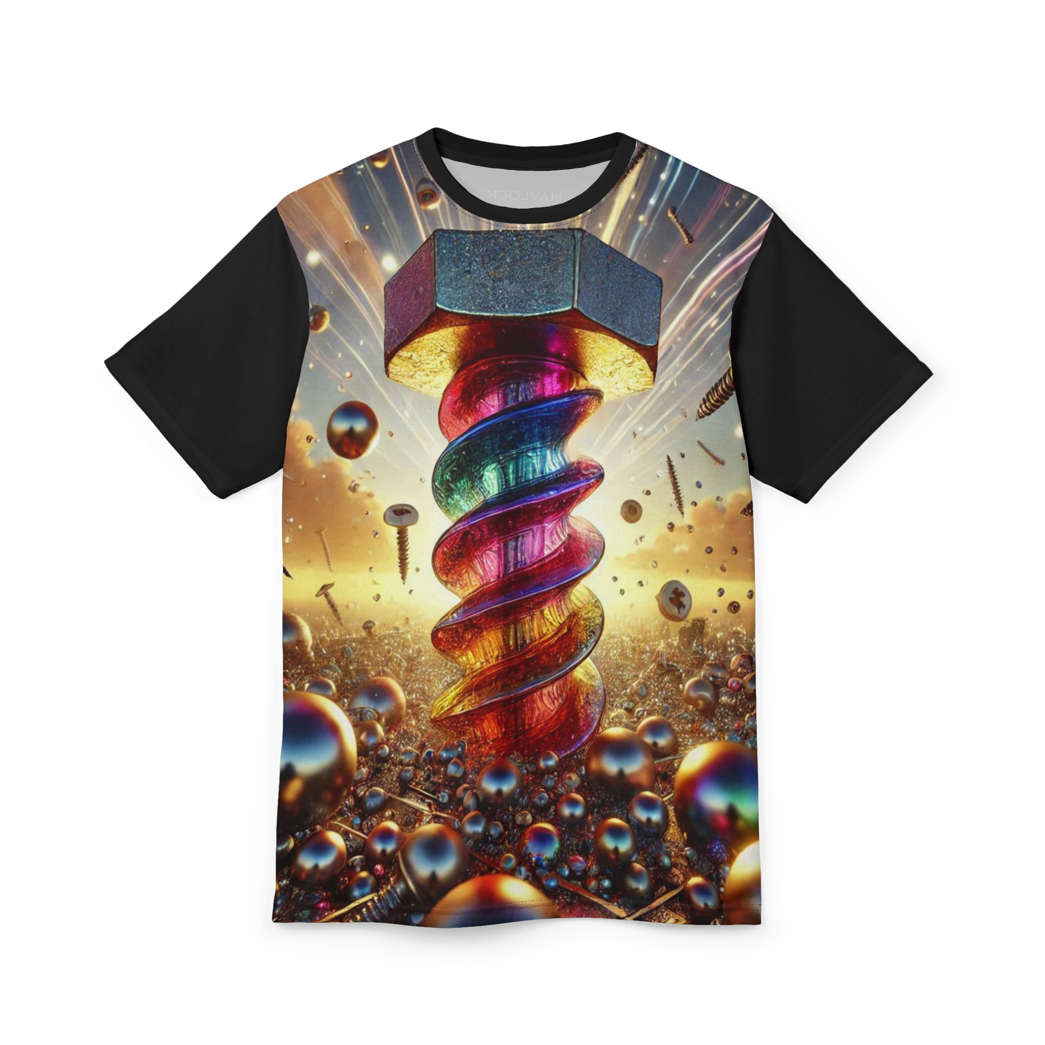 ESTABLISHED DOMINANCE - Comfortable Crew Neck Shirt - Liquid Geometry series - Image 2