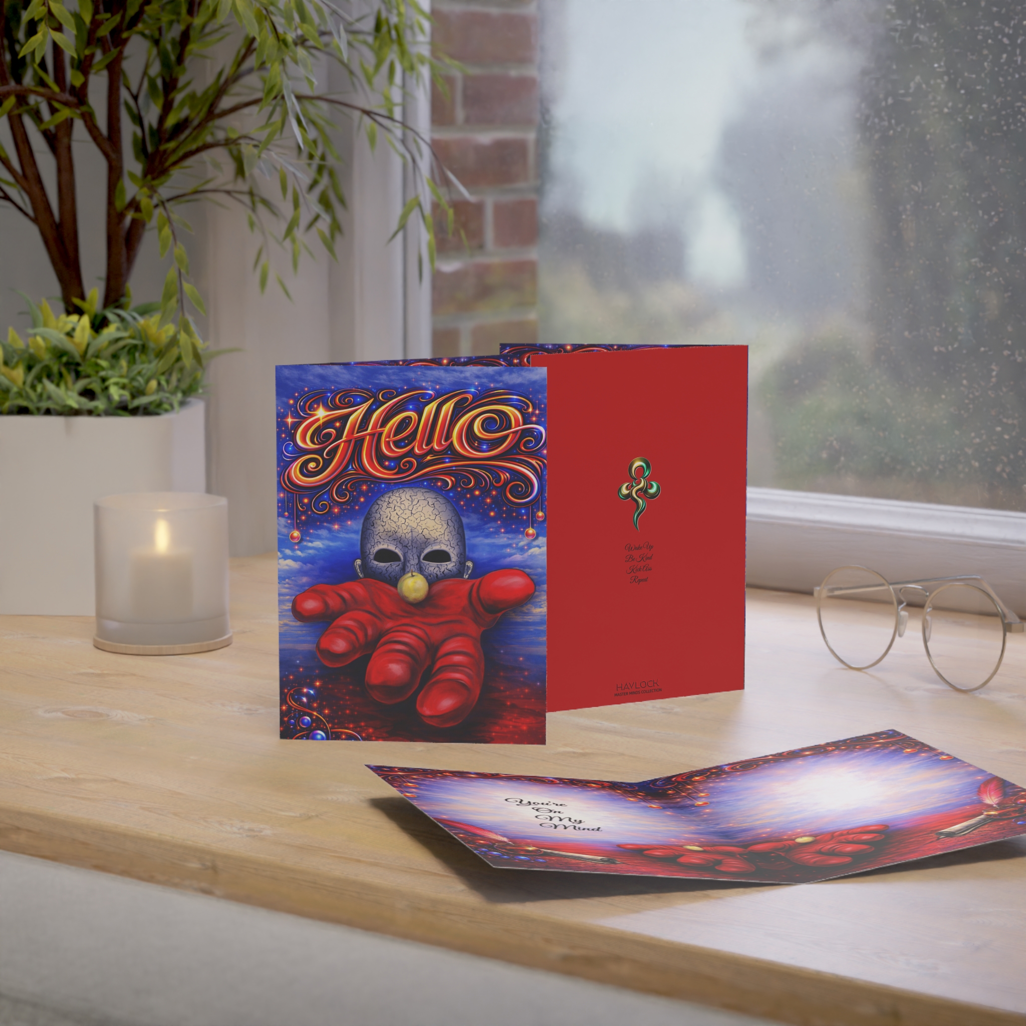 HELLO Greeting Card - You're On My Mind - Master Minds Collection - Food For Thought - Image 3