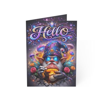 HELLO Greeting Card - You're On My Mind - GnomePOP Mushroom Collection - Purple Kiss