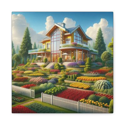 YELLOW GARDENS -  Dream Homes Series - Canvas Stretched, Open Edition