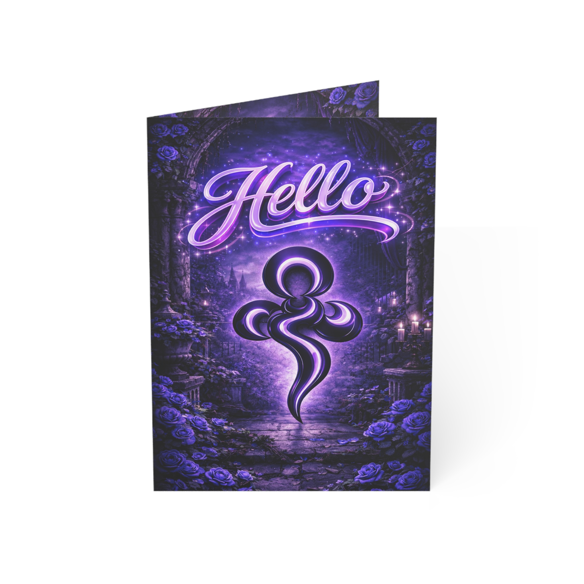 HELLO Greeting Card - You're On My Mind - Tribal Dance Collection - Purple Haze