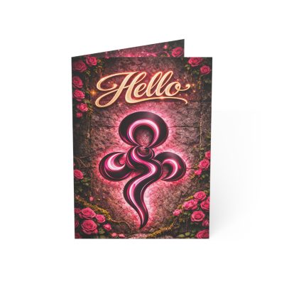 HELLO Greeting Card - You're On My Mind - Tribal Dance Collection - Boogie Pink