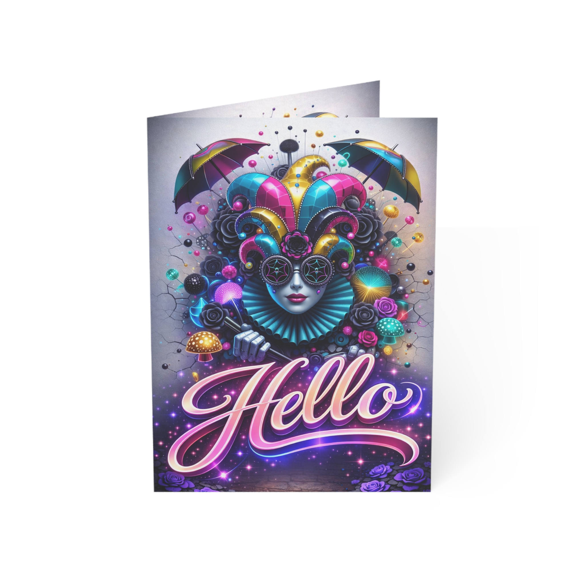 HELLO Greeting Card - You're On My Mind - EntheoPOP Jesterama Collection - SWAGGER JAGGER