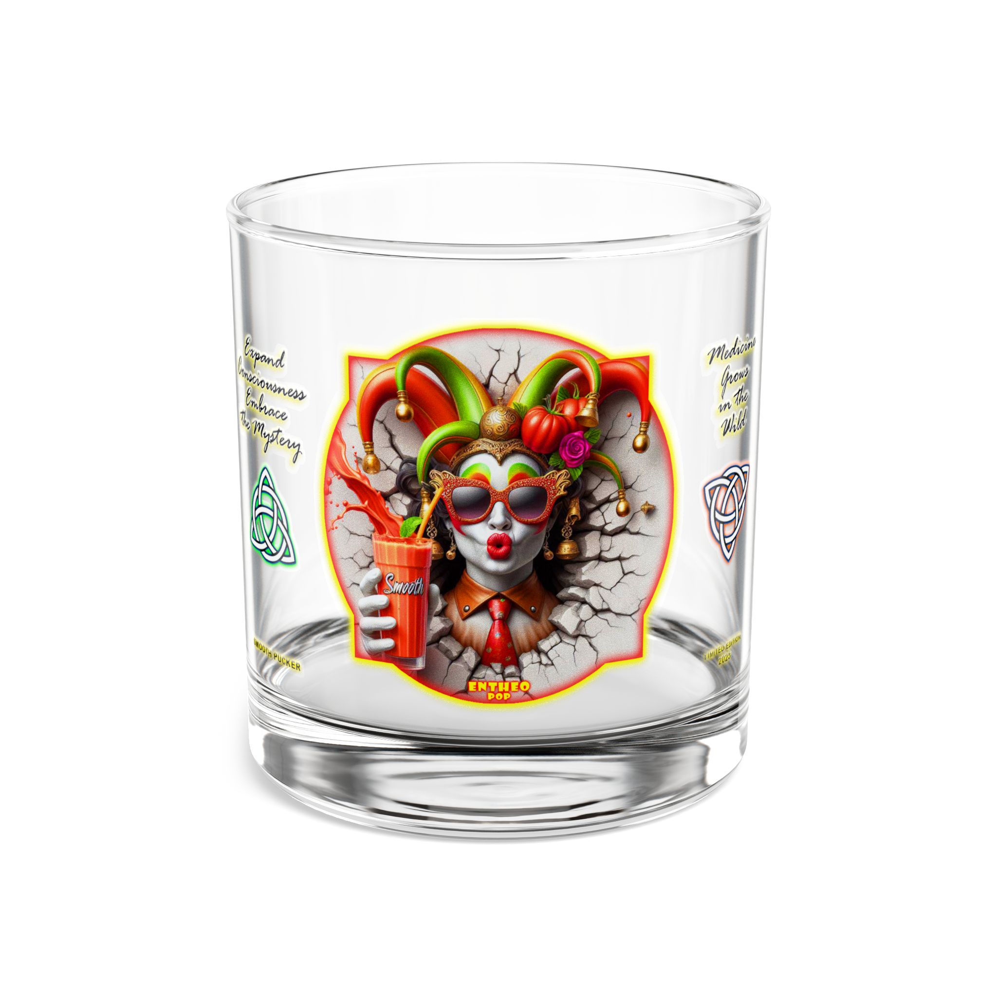 Rocks Glass, 10oz - SMOOTH PUCKER - Smoothie Collection - Jesterama