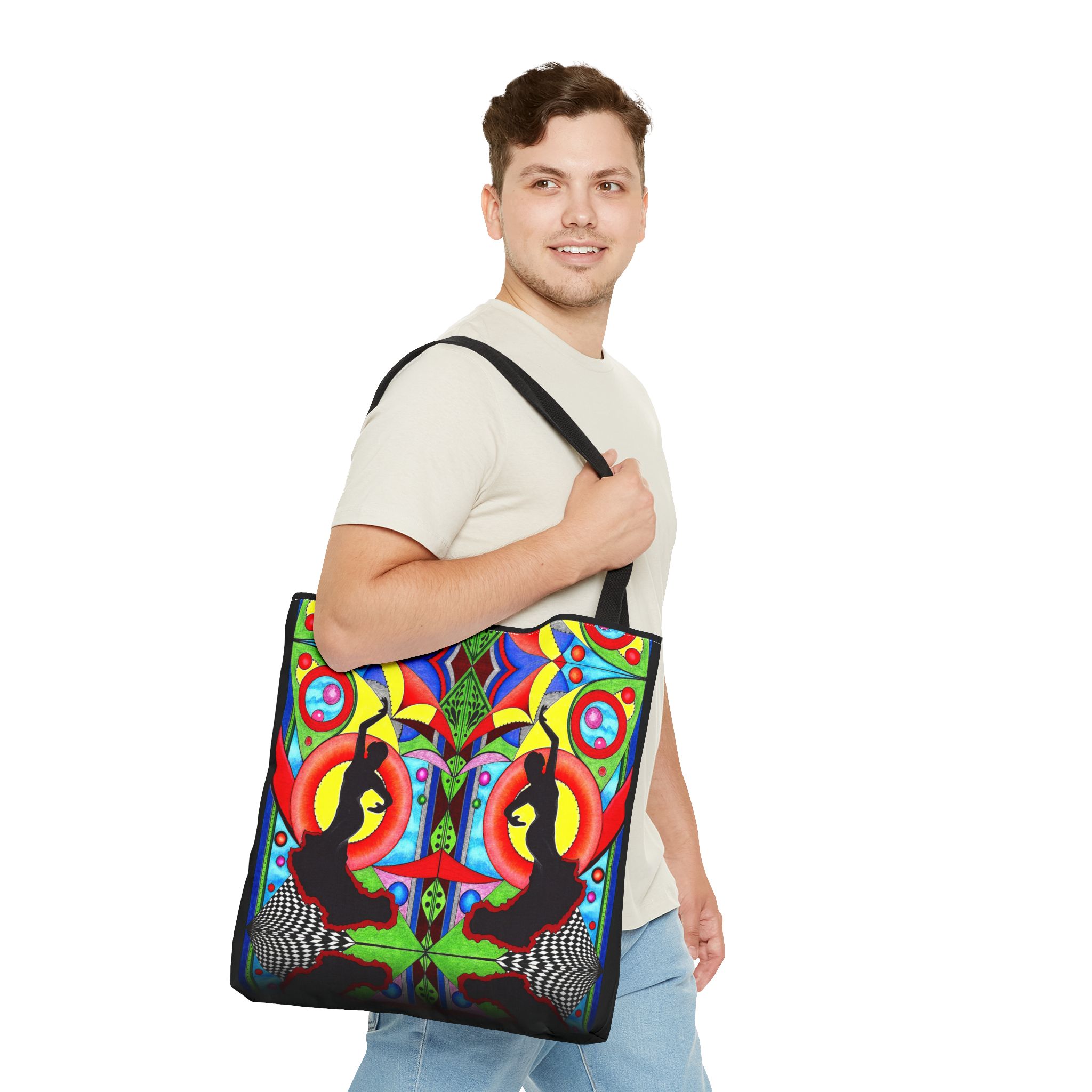 Obsidian Glow - Large 18" Tote Bag - Image 3