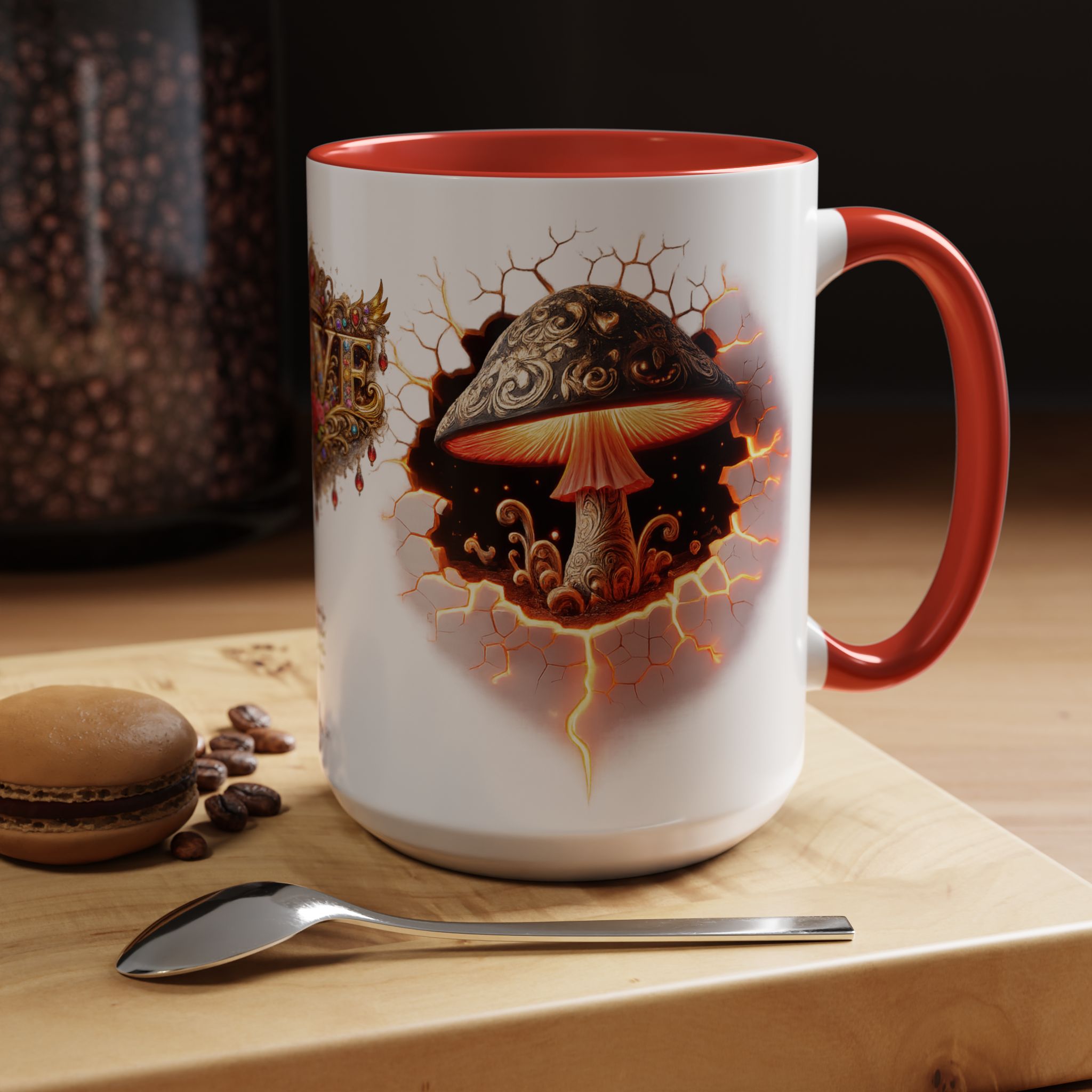 LOVE Mug Large 15oz Colorful Mug - Shroomarooma Collection - SOUL SHROOMS - Image 9