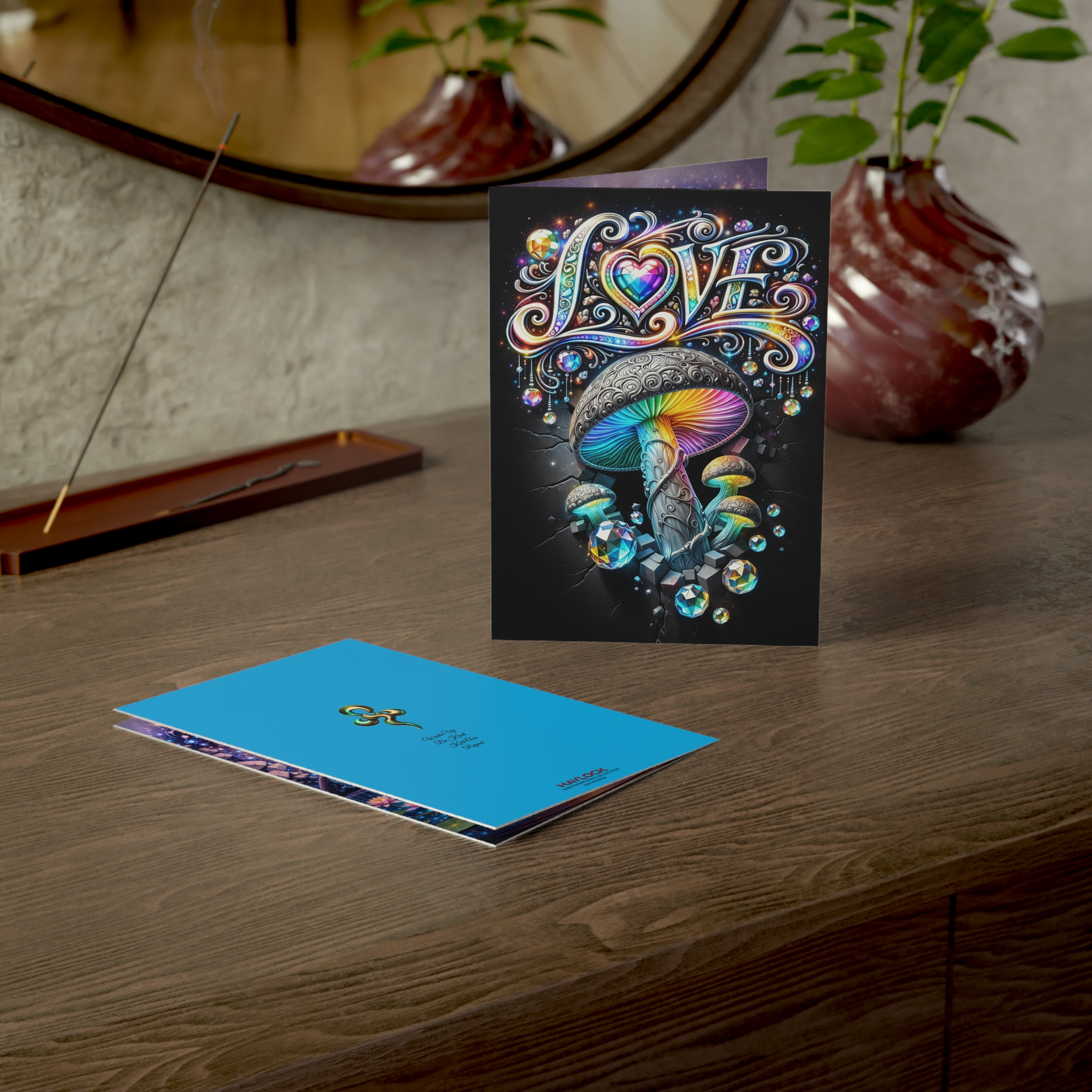 LOVE Greeting Card - Always and Forever - EntheoPOP Mushroom Collection - Luminescent Love - Image 4