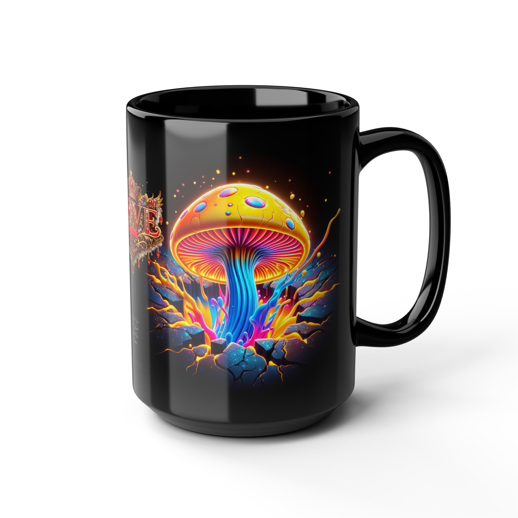 LOVE Mug Large 15oz Coffee Mug ~ Shroomarooma Collection - MYCELIUM RISING