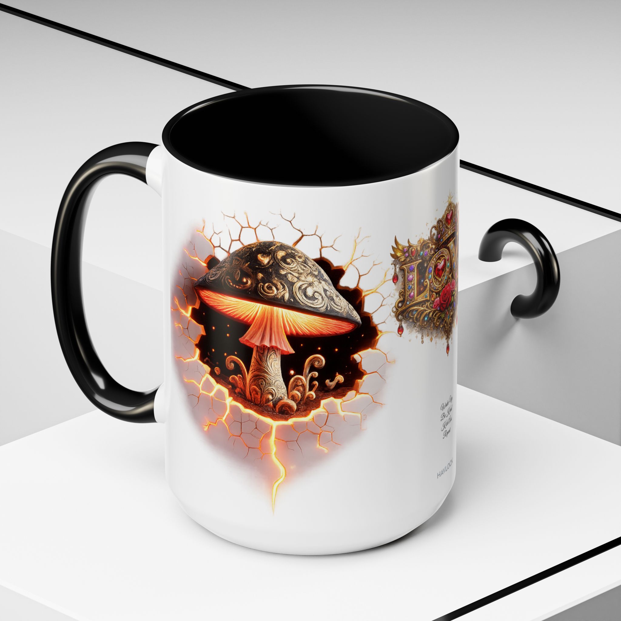 LOVE Mug Large 15oz Colorful Mug - Shroomarooma Collection - SOUL SHROOMS