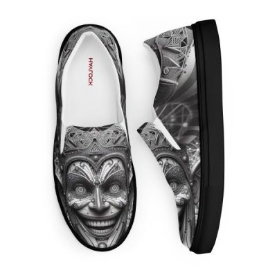 Men’s Slip-On Canvas Shoes – MAX NOIR – Jesterama Grinning Collection