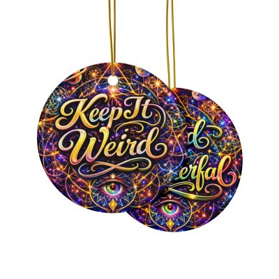 KEEP IT WEIRD - Weird Is Wonderful - Ceramic Ornament - Words of Wisdom Collection