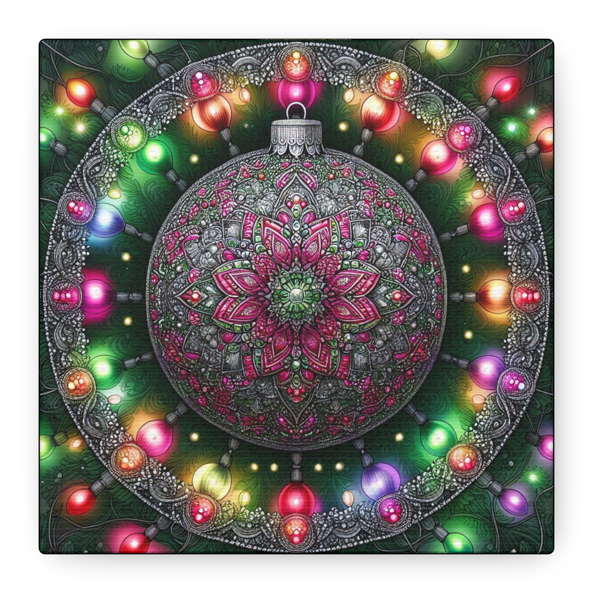 Canvas ~ LIGHTS OF LOVE ~ Ornamenta Collection - 6x6x1.25" Deep - Ornament