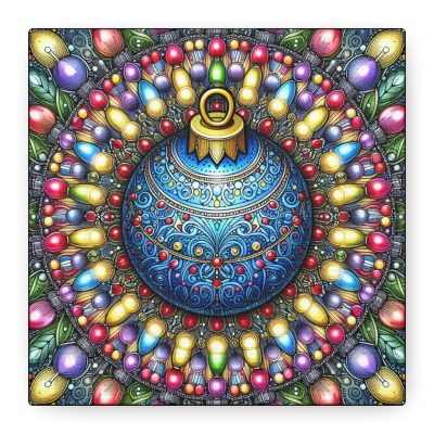 Canvas ~ POWER OF BLUE ~ Ornamenta Collection - 6x6x1.25" Deep - Ornament
