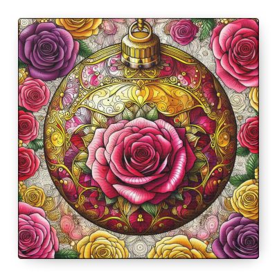 Canvas ~ SCENT OF A ROSE ~ Ornamenta Collection - 6x6x1.25" Deep - Ornament