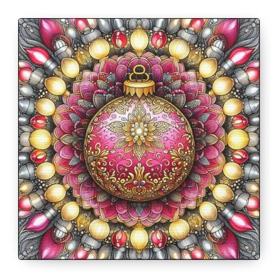 Canvas ~ ILLUMINATION OF PINK ~ Ornamenta Collection - 6x6x1.25" Deep - Ornament