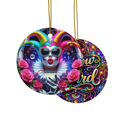 COCKTAIL KISS - Follow The Weird - Ceramic Ornament - Jesterama Jesters Collection