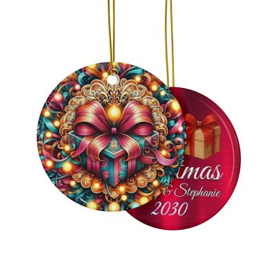 Personalize - CRYSTAL LOVE - Ceramic Ornament - Angel Gnome- GnomePOP Custom Collection