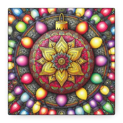 Canvas ~ FLOWER OF LIGHT ~ Ornamenta Collection - 6x6x1.25" Deep - Ornament