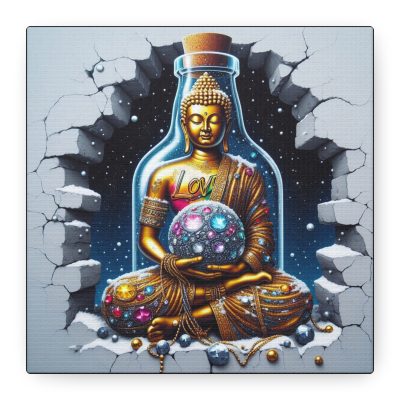 Canvas ~ BALANCED BOTTLED BUDDHA ~  Ornamenta Collection - 6x6x1.25" Deep