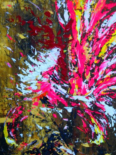 Provocative Cock Waltz – Original Impressionism Rooster Painting – Joey Havlock