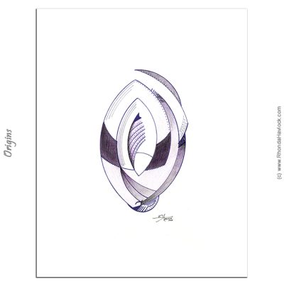 ORIGINS - Original Drawing - Abstract Geometry, Rhonda Havlock