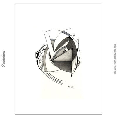 PENDULUM - Original Drawing - Abstract Geometry, Rhonda Havlock