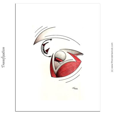 TRANSFIXATION - Original Drawing - Abstract Geometry, Rhonda Havlock