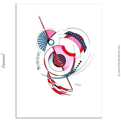 CAROUSEL - Original Drawing - Abstract Geometry, Rhonda Havlock