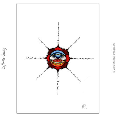 INFINITE SWAY - Original Drawing - Abstract Geometry, Rhonda Havlock