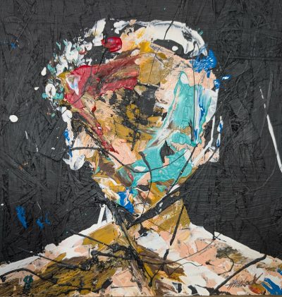 Cognitive Recomposition – Original Painting – Joey & Rhonda Havlock collaboration – Under Pressure series