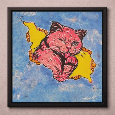 Paintings - Cats In A Crack