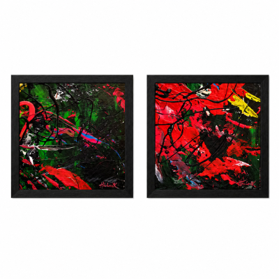 Crimson Velocity - Pocket Storms Diptych Set - Havlock Collaboration