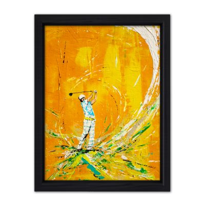 SWING SHOT Original Painting – SWINGERS Impressionist Golf Series