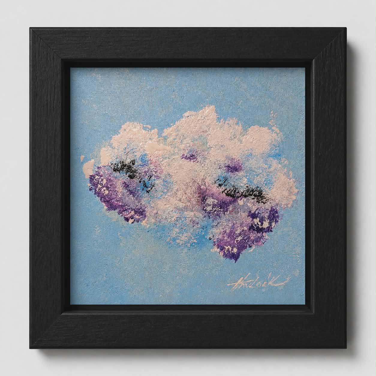 First Emergence - 6"x6" - Echoes of Heaven Series - Original Painting - Framed