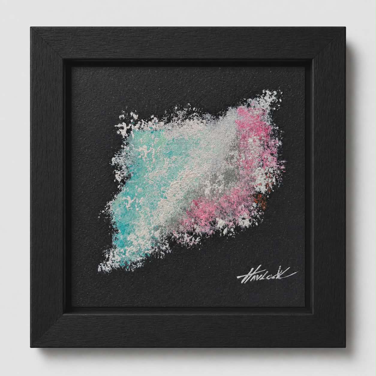 Ghost Signal - 6"x6" - Echoes of Heaven Series - Original Painting - Framed