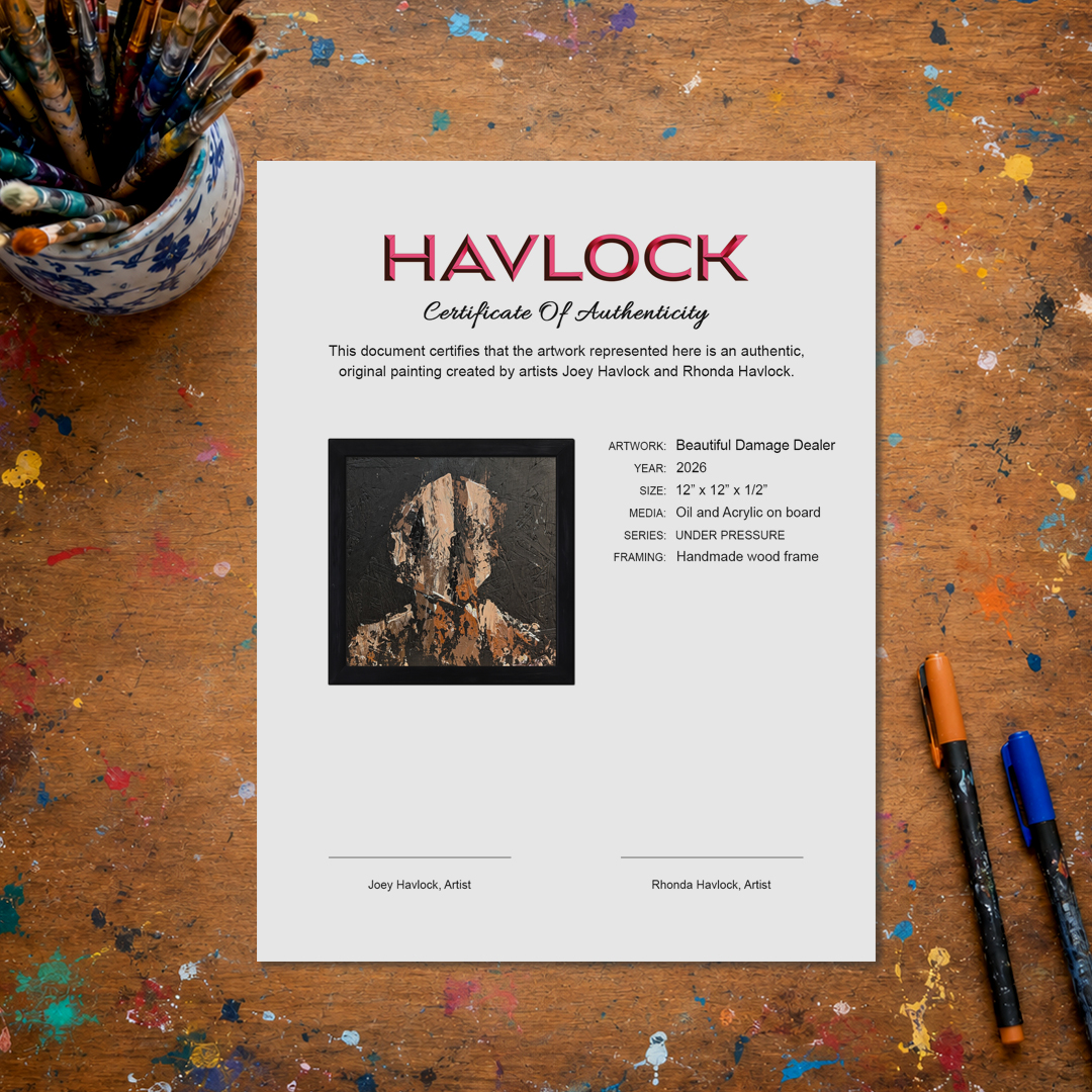 Beautiful Damage Dealer – Original Painting – Havlock collaboration – Under Pressure series - Image 3
