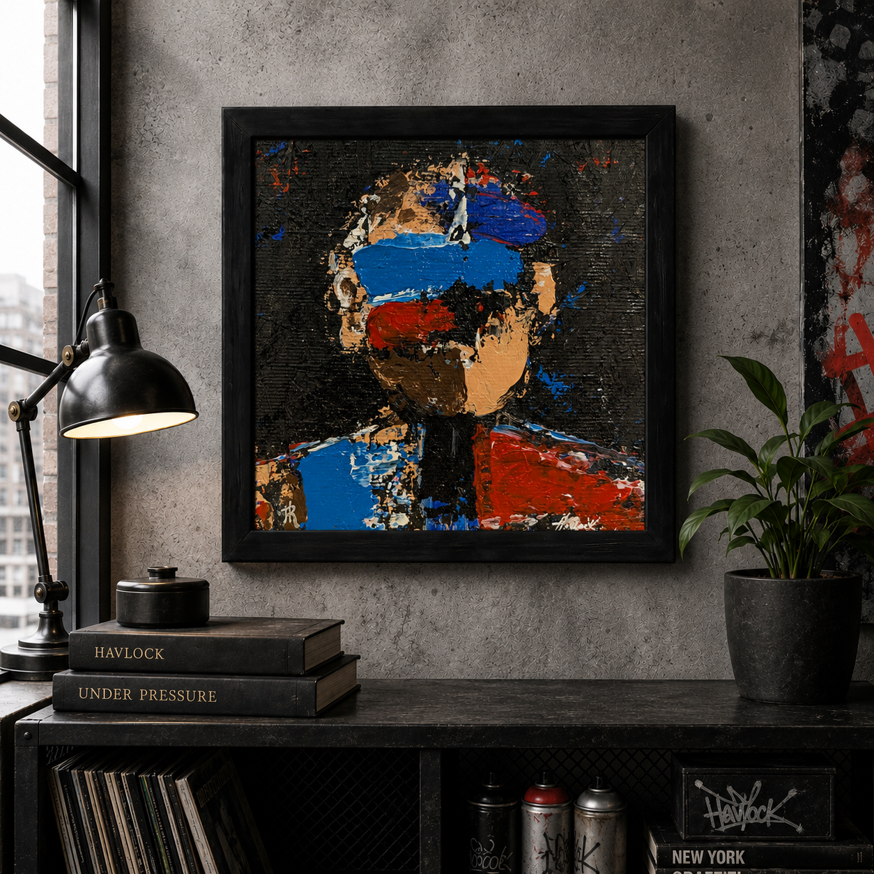 Blackout Kiss Machine – Original Painting – Havlock collaboration – Under Pressure series - Image 5