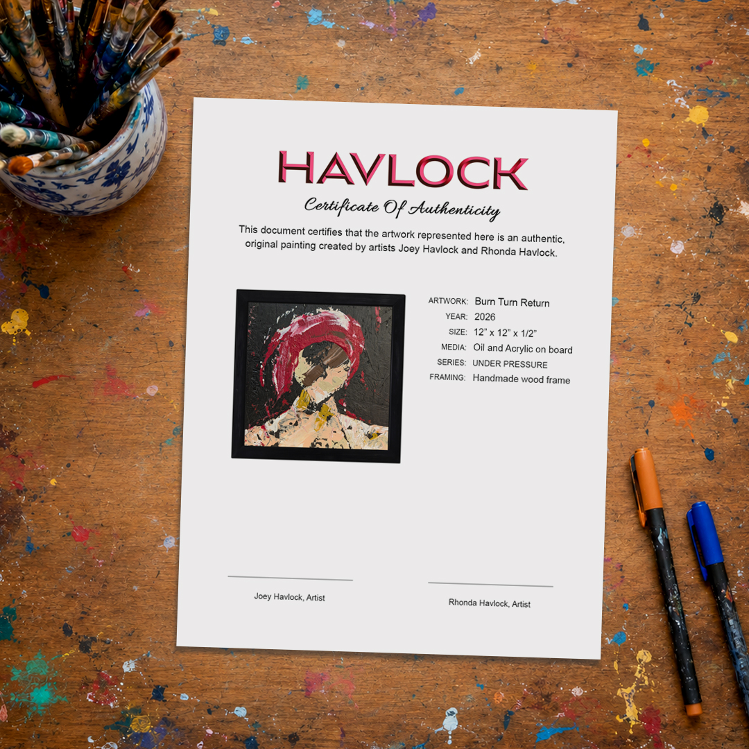 Burn Turn Return – Original Painting – Havlock collaboration – Under Pressure series - Image 3