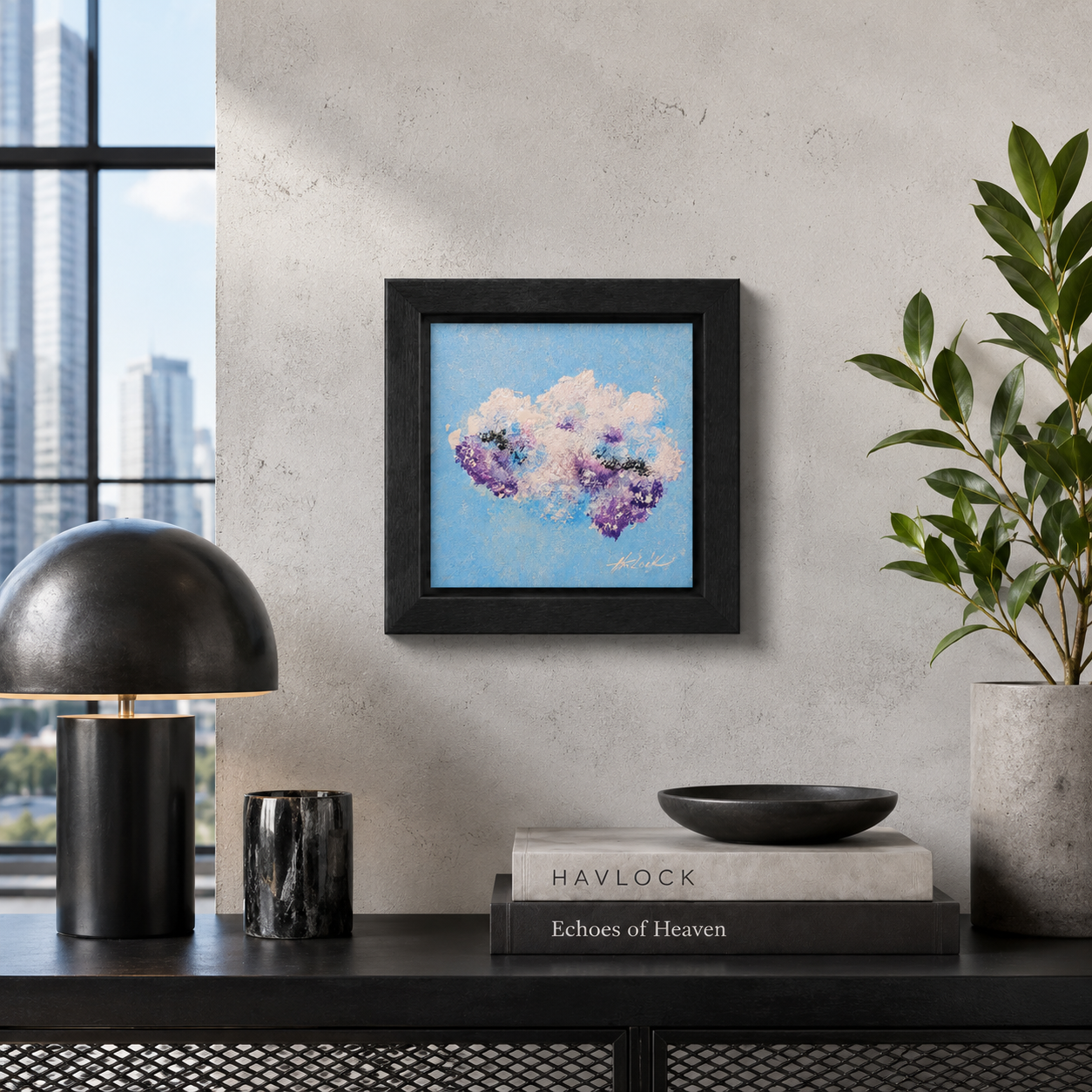 First Emergence - 6"x6" - Echoes of Heaven Series - Original Painting - Framed - Image 4