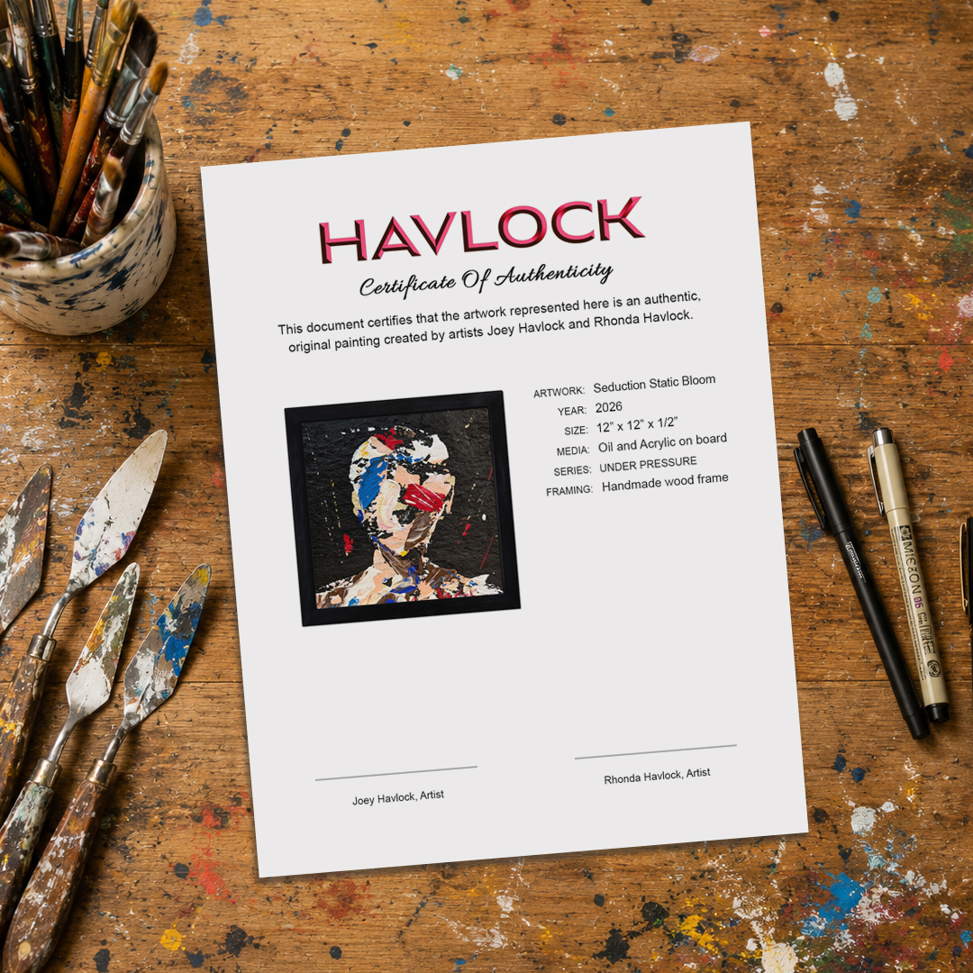 Seduction Static Bloom – Original Painting – Havlock collaboration – Under Pressure series - Image 2