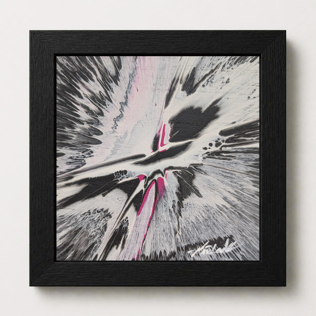 The G Spot - 6"x6" - Velocity Spin Art Series - Original Painting - Framed