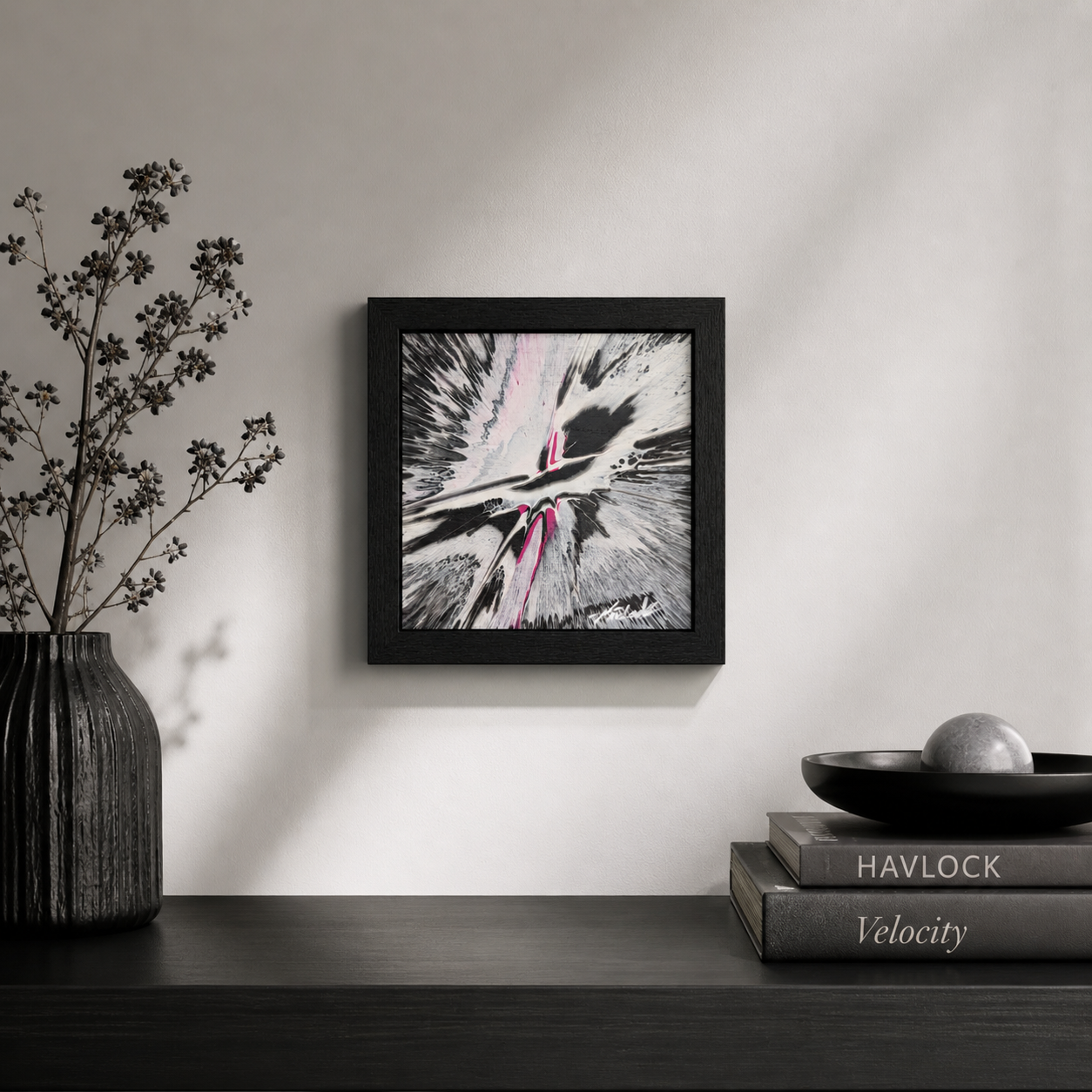 The G Spot - 6"x6" - Velocity Spin Art Series - Original Painting - Framed - Image 4