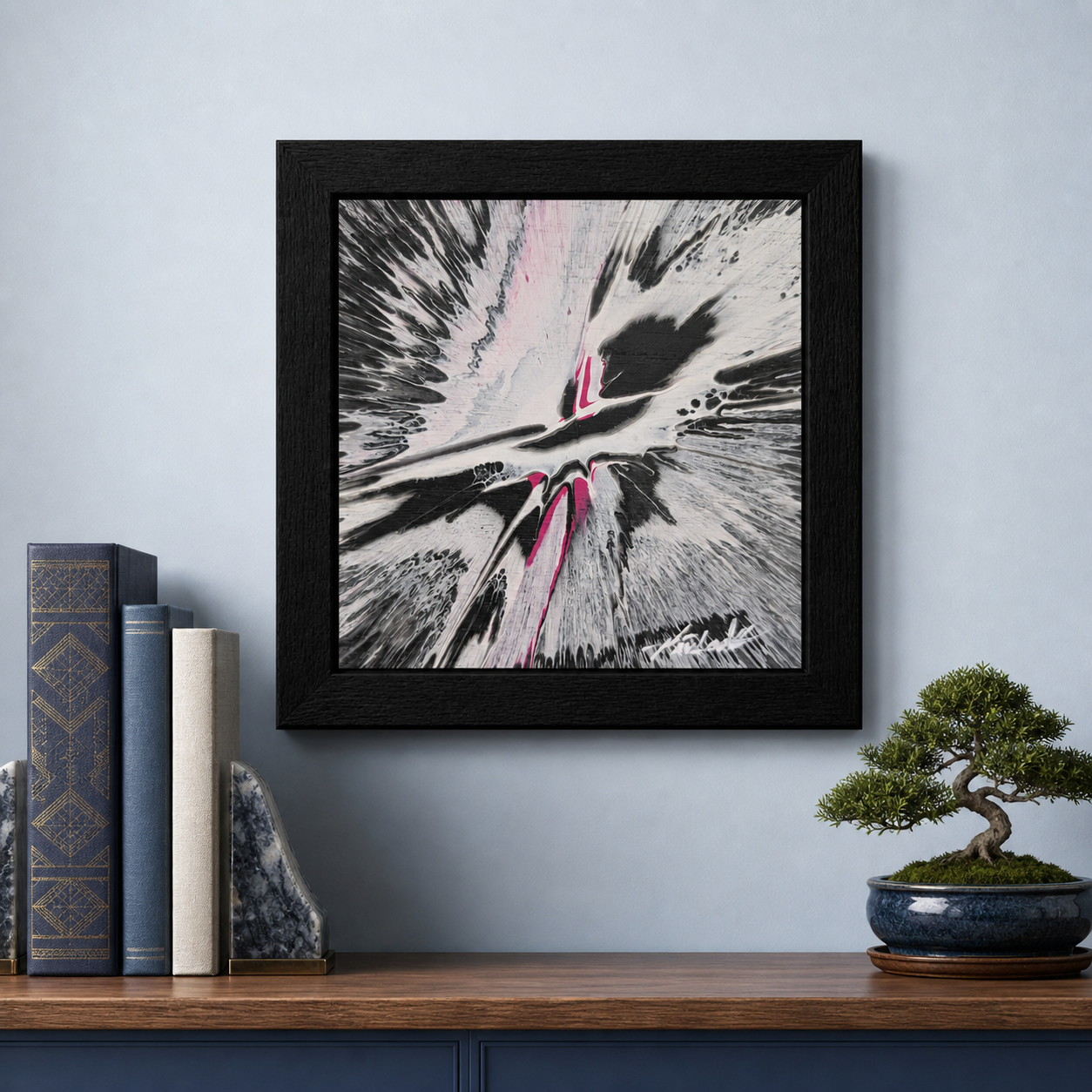The G Spot - 6"x6" - Velocity Spin Art Series - Original Painting - Framed - Image 3