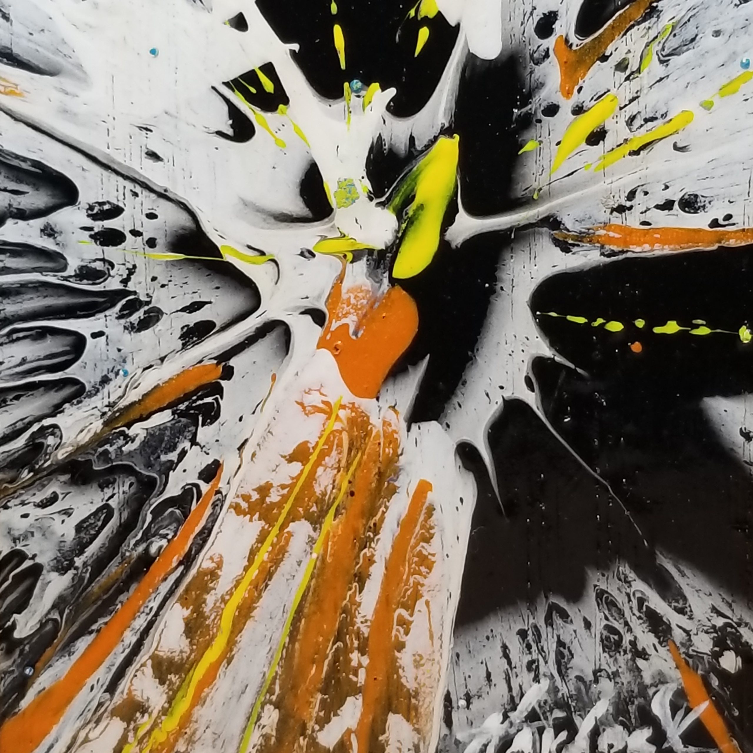 Splash Zone - 3.5"x2.5" - Velocity Spin Art Series - Freestanding Original Painting - Image 8