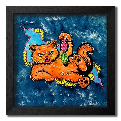 Let's Play - Cats in a Crack - Original Painting - Joey & Rhonda Havlock Collaboration