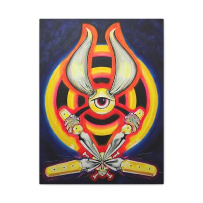 Bullseye Coffin Nails ThunkLife - 18" x 24" Sretched Canvas Open Edition